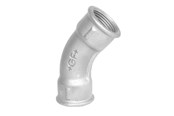 Gevindfittings - Georg-Fischer Bøjning 45° galvaniseret lang muffe/muffe 2 - 770041209