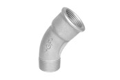 Gevindfittings - Georg-Fischer Bøjning 45° galvaniseret lang muffe/nippel 1 - 770040206
