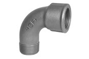 Gevindfittings - Georg-Fischer Bøjning 90° sort kort muffe/nippel 1 - 770011106
