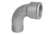 Gevindfittings - +GF+ Bøjning 90° sort kort muffe/nippel 1/2 - 770011104