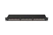 Netværkstilbehør - Lanberg PPSA-1024-B 24-Port Patch Panel 1U 19" Cat6A FTP Shielded Black - PPSA-1024-B