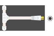 Antenne - Sinox FM antenne til radio - 1,8m - Hvid - SXFM009