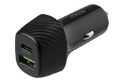 Mobil - Adaptere & Opladere - Deltaco USB car charger 1x USB-C PD 18 W 1x USB - USBC-CAR120