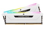 RAM - Corsair Vengeance RGB PRO SL DDR4-3200 - 32GB - CL16 - Dual Channel (2 pcs) - Intel XMP - Hvid med RGB - CMH32GX4M2E3200C16W