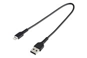 Skærmkabel - StarTech.com 30cm Durable USB A to Lightning Cable - RUSBLTMM30CMB