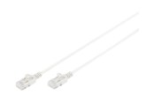 Netværkskabel - DIGITUS Slim - patch cable - 1 m - grey - Grå - 1m - DK-1617-010S