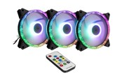 Kabinet Køler - Inter-Tech Argus RGB-FAN SET RS-07 - Kabinet køler - 120mm - Sort - 88885537