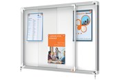 Konference & Præsentation - Nobo Premium Plus magnetisk låsbart opslagsskab med skydelåge 8xA4 - 1902569
