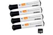 Konference & Præsentation - Nobo Glide whiteboard marker rund spids 2 mm hurtigttørende blæk, pakke/10 stk. Sort - 1915264