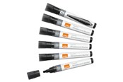 Konference & Præsentation - Nobo whiteboard marker rund spids 3 mm hurtigtørrende blæk, pakke/10 stk. Sort - 1915377