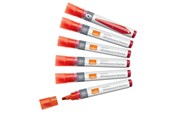 Konference & Præsentation - Nobo whiteboard marker rund spids 3 mm hurtigtørrende blæk, pakke/10 stk. Rød - 1915379