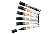 Konference & Præsentation - Nobo whiteboard marker skrå spids 4 mm hurtigttørrende blæk, pakke/10 stk. Sort - 1915382