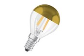 Lyskilder - Osram LED pære Krone 4W/827 (37W) filament klar topforspejlet guld E14 - 4058075456549