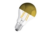 Lyskilder - Osram LED pære Standard 4W/827 (37W) filament klar topforspejlet guld E27 - 4058075435360