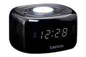 DAB, netværks- og clockradio - Lenco CR-12BK - FM Clock Radio with Night Light - Black - FM - 3D-lyd - Sort - CR-12BK