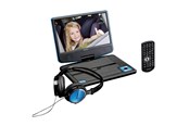 Blu-Ray & DVD-afspiller - Lenco DVP-910BL - Portable 9" DVD player with USB headphones and mounting bracket - Blue/Black - DVP910BLAU