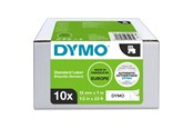 Papir, Fotopapir og Etiketter - DYMO D1® tape | sort/hvid | 12mm x 7m | 10 ruller - 2093097