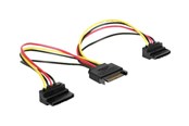 Strømkabel (intern) - DeLOCK power splitter - SATA power to SATA power - 15 cm - 60128