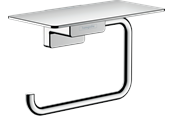 Badeværelsestilbehør - Hansgrohe AddStoris papirholder med hylde, krom - 41772000