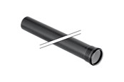 Afløb - Geberit silent afløbsrør 110x250mm, 1mf, sort, pp - 390.501.14.1