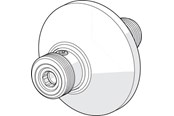 Brus og monteringstilbehør - Oras Lige forskruningssæt med afspærre og roset - 204120W/2