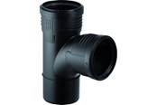 Afløb - Geberit silent pp grenrør 87,5° 110/110mm, 2mf, sort - 390.555.14.1