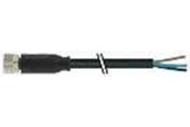 Sensorik - Murrelektronik Føler-/sensorkabel m8 hun lige 3-polet med kabel 3x0,25mm2 sort pur egnet til kabelkæde 5 meter - 7000-08041-6300500