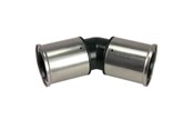 Alu-pex systemer - Henco pres vinkel 45° pvdf 50 x 50 mm - 27PK-5050