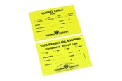 Gulvvarme - Raychem Advarselsmærke etl for varmekabel - C97690-000