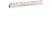 Komponenter til tavler og kasser - Hager Faseskinne gaffel 4 pol 8m 10 mm2 - KDN463E