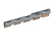 Komponenter til tavler og kasser - Schneider Electric Samleskinne for 4styk gv2 gv2g454 - GV2G454
