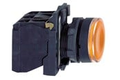 Trykknapper og signalenheder - Schneider Electric Harmony lampetryk komplet med led og plan trykflade med fjeder-retur i orange farve 24vac/dc forsyning 1xno+1xnc, xb5aw35b5 - XB5AW35B5