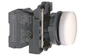 Trykknapper og signalenheder - Schneider Electric Harmony signallampe komplet med led i hvid farve og 24vac/dc forsyning - XB5AVB1
