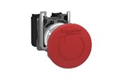 Trykknapper og signalenheder - Schneider Electric Harmony nødstop komplet med ø40 mm paddehoved i rød farve med tryk/drej funktion og 2xnc, xb4bs8444 - XB4BS8444