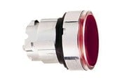 Trykknapper og signalenheder - Schneider Electric Harmony lampetrykhoved i metal for led med fjeder-retur og plan trykflade i rød farve - ZB4BW343