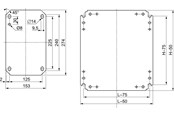 Tavler og kasser - Schneider Electric Grundplade galvaniseret 600x400 - NSYMM64