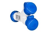 Diverse elektriske produkter - Schneider Electric Cee multi adaptor 1 indtag og 2 udtag 230v 16a ip67 - PKZM703