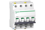 Komponenter til tavler og kasser - Schneider Electric Acti9 automatsikring ic60n, 3p+n 63a c, med dobbelt terminal, 72 mm - A9F04763