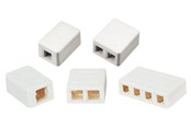 Udtag & bokse - EFB NORDIC Vægboks 2xkeystone, hvid - HC-SMB-2R-WH