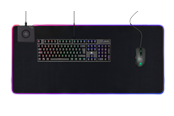 Musemåtte & tilbehør - Deltaco GAMING XL RGB-Musemåtte med integreret Qi-Trådløs Opladning - GAM-092