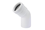 Afløb - Wavin Wafix pp bøjning 45° x 50 mm hvid - 1440312