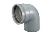 Afløb - Wavin Wafix pp bøjning 88,5° x 32 mm grå - 1450304