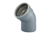 Afløb - Wavin Wafix pp bøjning 45° x 50 mm grå - 1450312