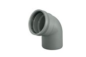 Afløb - Wavin Wafix pp bøjning 67° x 50 mm grå - 1450315