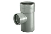 Afløb - Wavin Wafix pp grenrør 88,5° ø75 x ø50 mm grå - 1450422