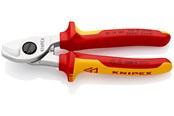 Håndværktøj - KNIPEX Kabelsaks isoleret med flerkomponent-håndtag, vde-godkendt 165 mm - 95 16 165