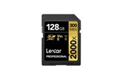 Hukommelseskort - Lexar Professional Gold 2000x SD - 300MB/s - 128GB - LSD2000128G-BNNNG