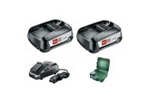Batteri - Bosch BATTERISÆT 18V 2X2.5AH M/LADER S-BOX - 1600A019E4
