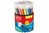 Hobby artikler - Berol filtspids farvetuscher, tynd spids (0,6 mm), forskellige farver, bøtte med 42 styk - 2057600
