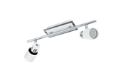 Lamper - EGLO DAVIDA spotskinne 2L, krom/hvid - 92085